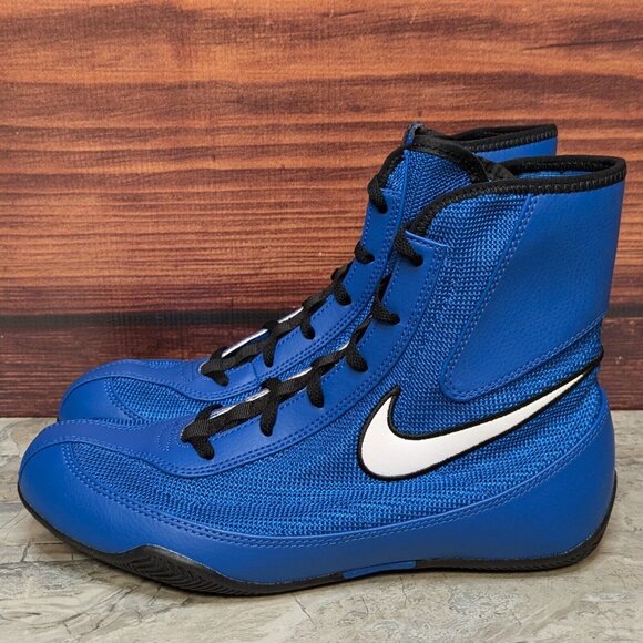 Nike Machomai 2 Mid Men\'s 7 Olympic Royal Blue Black Boxing Shoes 321819-410 main image 10